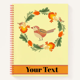 Cuaderno Autumn Bird Folk Art