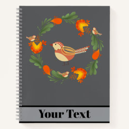 Cuaderno Autumn Bird Folk Art
