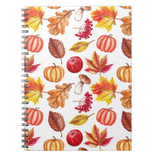 Cuaderno Autumn Botanic Seamless: Elegancia Floral.