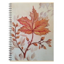 Autumn cooper vine leaf