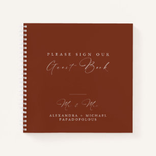 Cuaderno Autumn Elegant Minimal Boda Guest Book