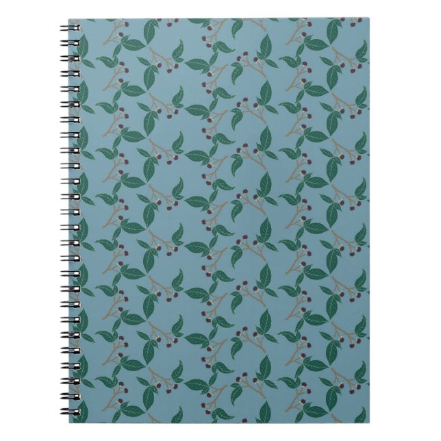 Cuaderno Autumn Fall Notebook with blackberry pattern (Frente)