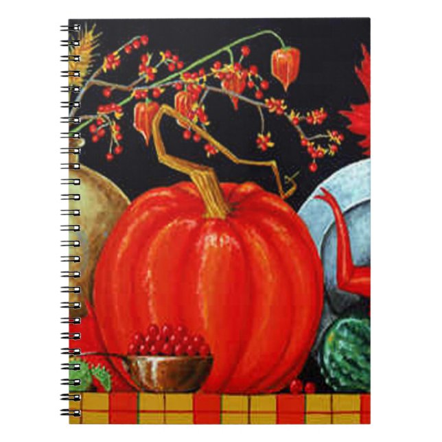 Cuaderno Autumn Festive Antique Painting Pumpkin Decoration (Frente)