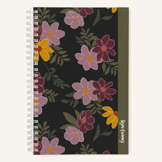 Cuaderno Autumn floral spiral notebook | cute journal