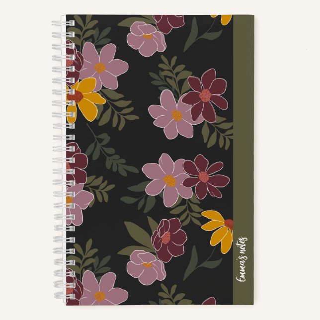 Cuaderno Autumn floral spiral notebook | cute journal (Anverso)