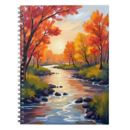 Cuaderno Autumn River | Fall Foliage Nature Watercolor