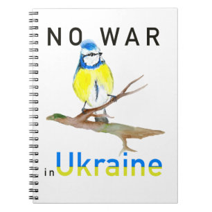 Cuaderno Ave acuarela No hay guerra en Ucrania Tote Bag