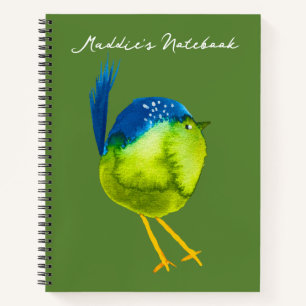 Cuaderno Ave acuática verde