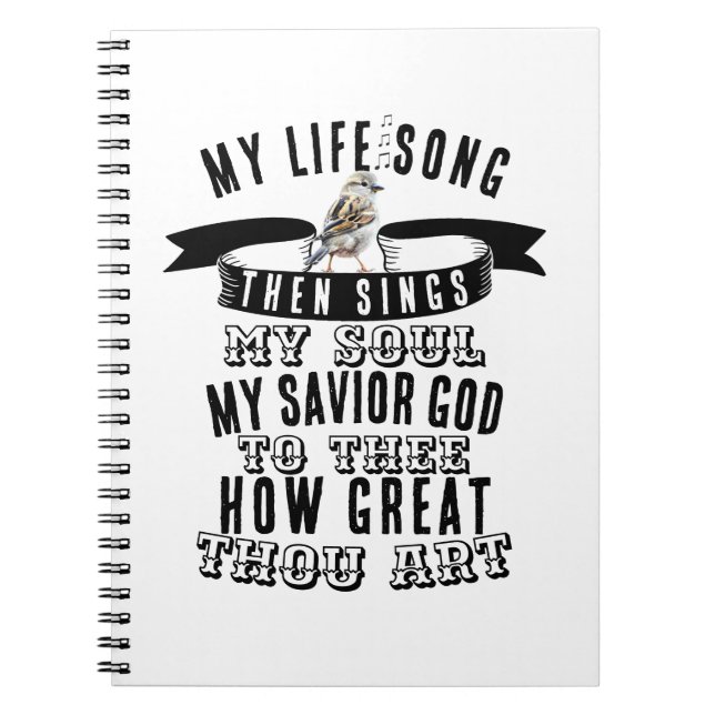 Cuaderno Ave Cantando Lo Grande Que Eres Himno Cristiano (Frente)