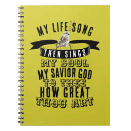 Cuaderno Ave Cantando Lo Grande Que Eres Un Mustard Amarill