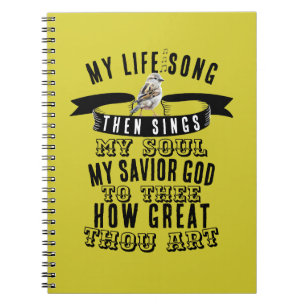 Cuaderno Ave Cantando Lo Grande Que Eres Un Mustard Amarill
