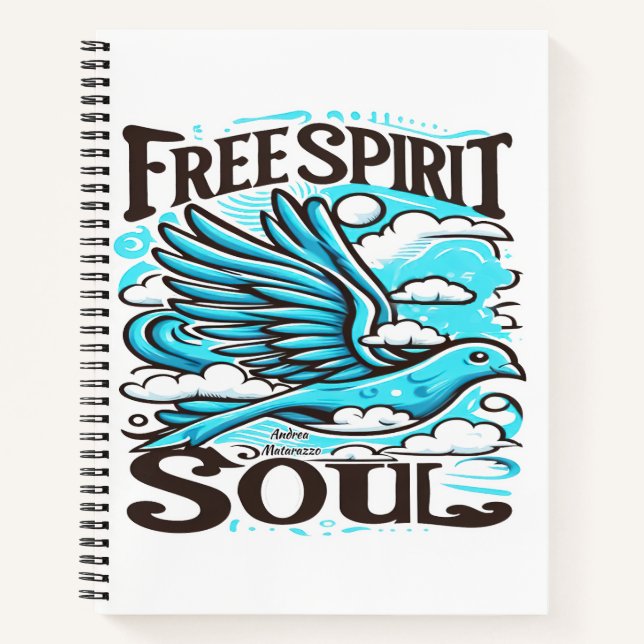 Cuaderno Ave cielo con espíritu libre y alma (Anverso)