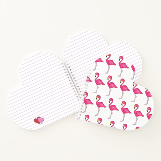 Cuaderno Ave de la isla tropical del flamenco rosa personal (Interior)