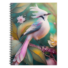 Cuaderno Ave de Rubor con cresta blanca Jay Fantasy