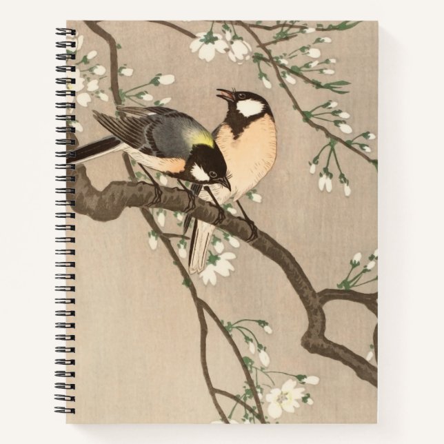 Cuaderno Ave del pájaro Koson de Asia (Anverso)