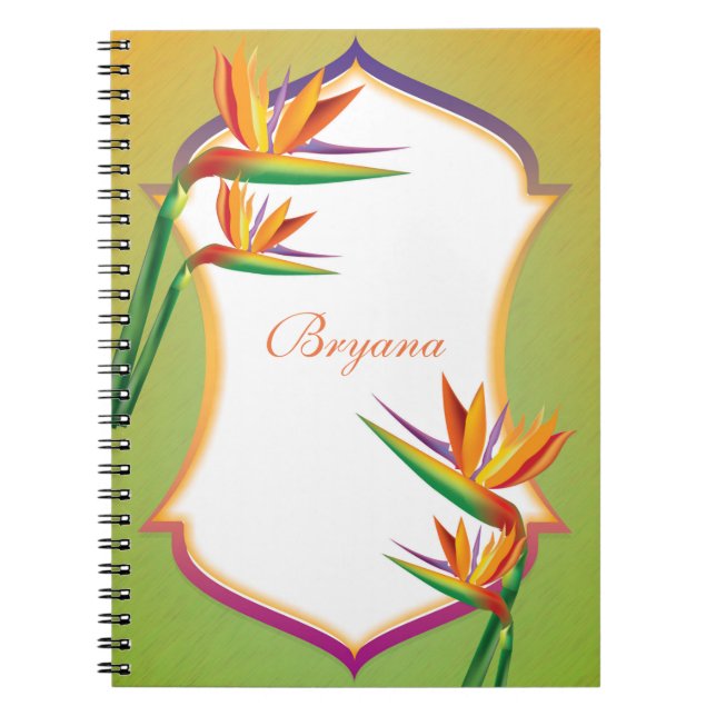 Cuaderno Ave del Paraíso Diario Tropical para Bloc de notas (Frente)