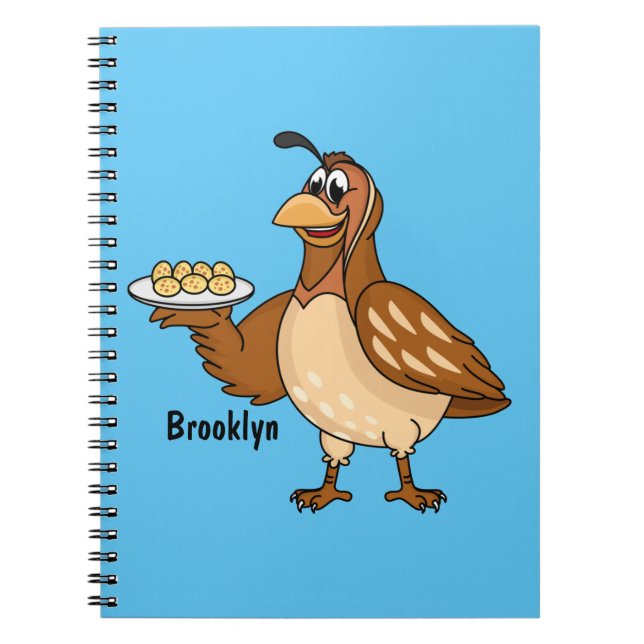 Cuaderno Ave feliz con personalizado de huevos (Frente)
