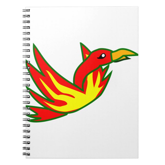Cuaderno Ave Fénix De Aves De Fuego Mítico Flamando (Frente)