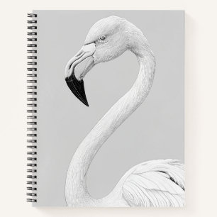 Cuaderno Ave Flamingo Naturaleza salvaje Ilustracion animal