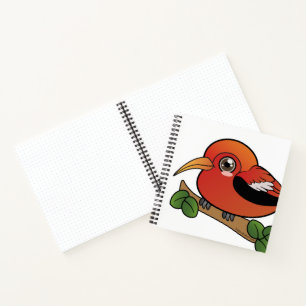 Cuaderno Ave Forestal Iiwi Hawaii