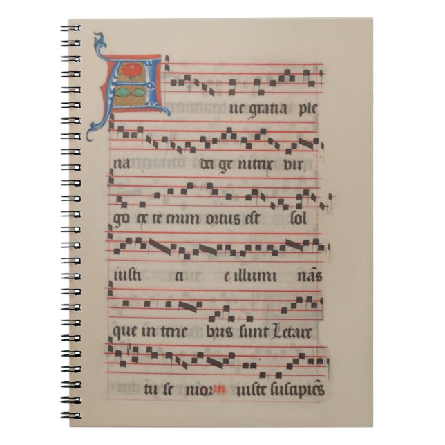 Cuaderno Ave gratia - Manuscrito Medieval Antiphon (Frente)