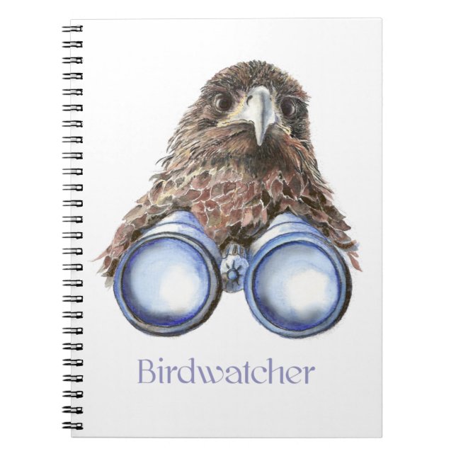 Cuaderno Ave mirante de aves Hawk Viendo tu humor (Frente)