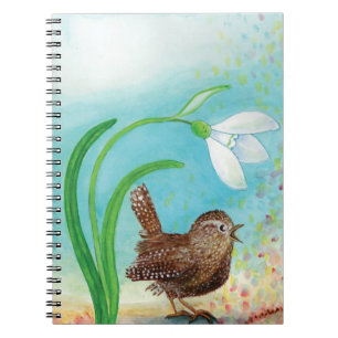 Cuaderno Ave silvestre canta al amanecer en primavera