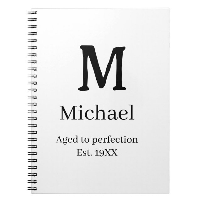Cuaderno Avejecido a la perfección año aprox. 19XX monogram (Frente)