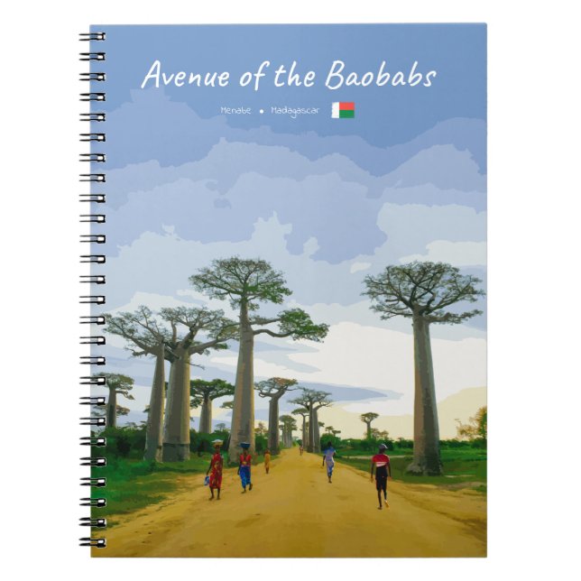 Cuaderno Avenida de los Baobabs, Madagascar - Paisaje (Frente)