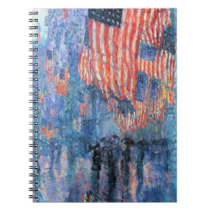 Cuaderno Avenida en lluvia por Frederick Childe Hassam