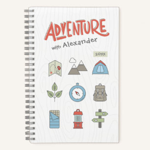 Cuaderno Aventura al aire libre Camping Gráfico infantil