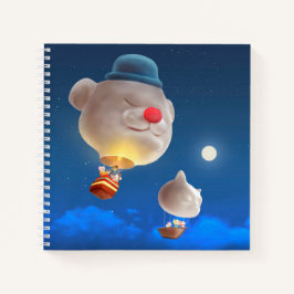Cuaderno Aventura con globo de cielo nocturno