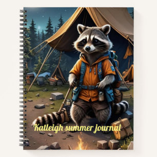 Cuaderno aventura de acampada de raccoon