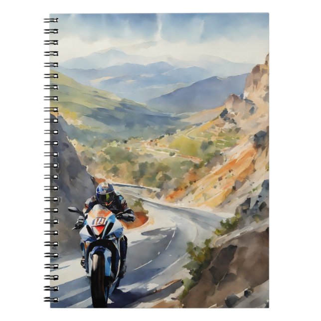 Cuaderno Aventura de alta velocidad en el vibrante paisaje  (Frente)