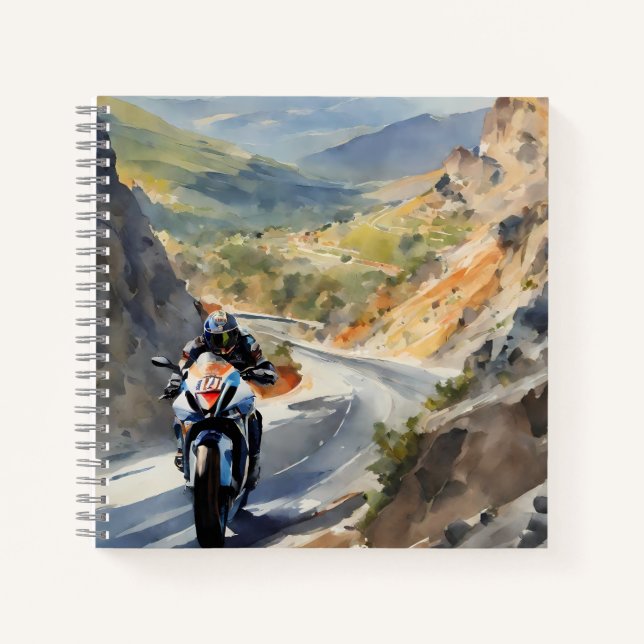 Cuaderno Aventura de alta velocidad en el vibrante paisaje  (Anverso)