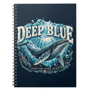 Cuaderno Aventura de ballena azul profundo