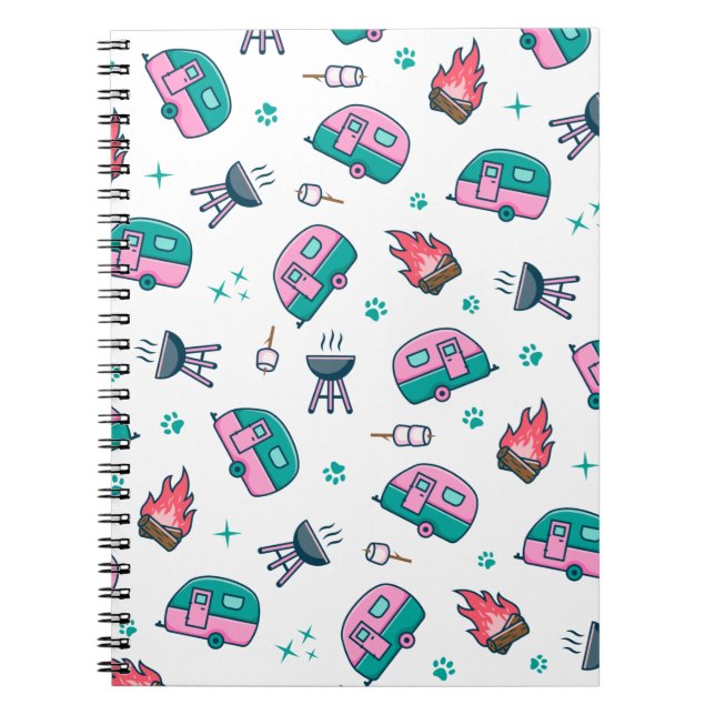 Cuaderno Aventura de Caravana Rosa (Frente)