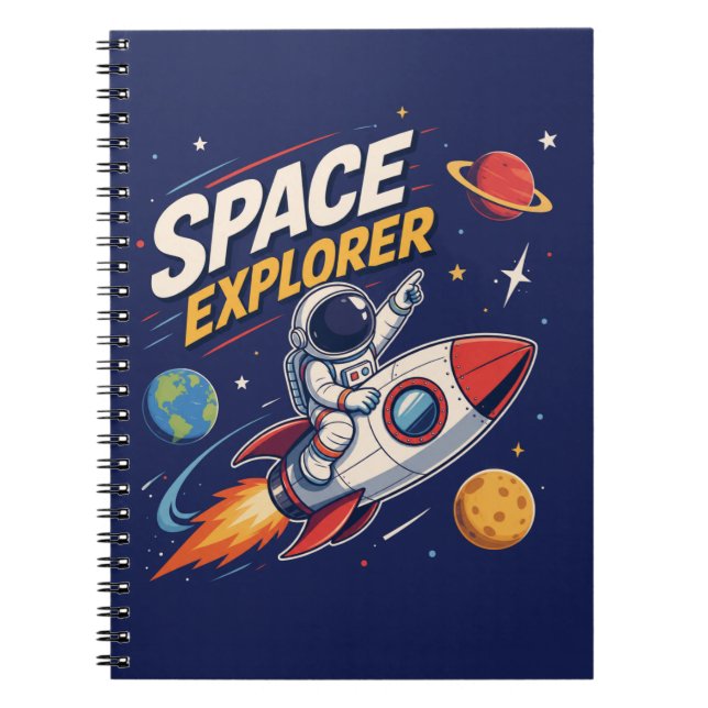 Cuaderno Aventura de Cohete Explorador Espacial (Frente)