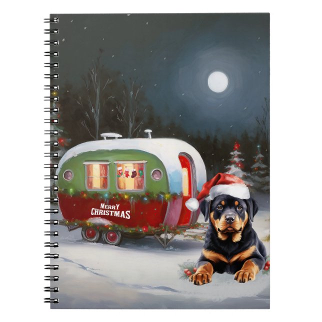 Cuaderno Aventura de Navidad de la Caravana del Rottweiler  (Frente)
