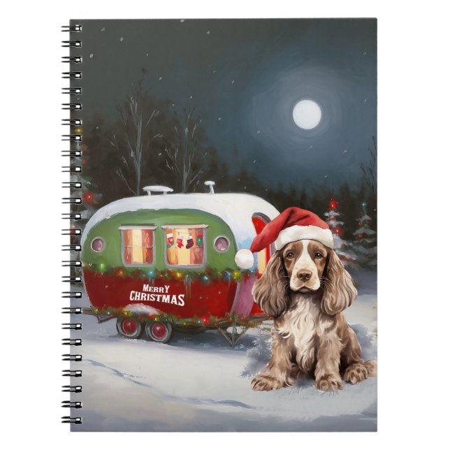 Cuaderno Aventura de Navidades de Caravana Español Cocker (Frente)