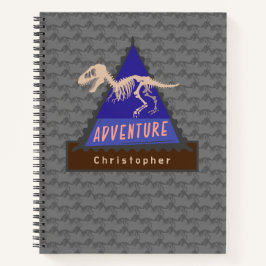 Cuaderno Aventura de niños con dinosaurios personalizados