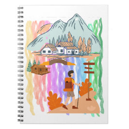 Cuaderno Aventura de senderismo de dibujos animados multico