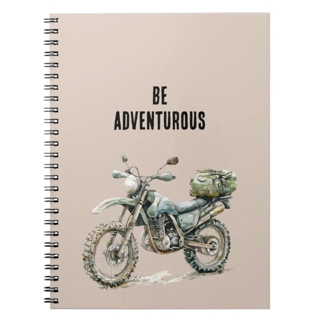 Cuaderno Aventura en Motocicleta Verde (Frente)