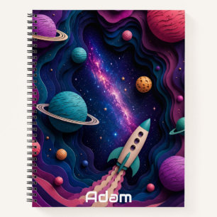 Cuaderno Aventura espacial de recorte de papel