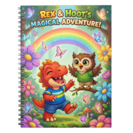 Cuaderno Aventura mágica arcoíris caprichoso niños espiral