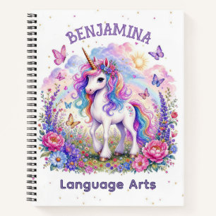 Cuaderno Aventura Mariposa Unicornio Arcoíris Mágica