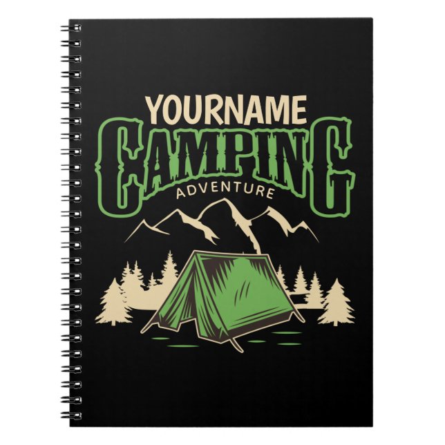 Cuaderno Aventura personalizada de camping en campamento fa (Frente)