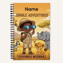 Cuaderno Aventuras de la Selva con Nombre Personalizado