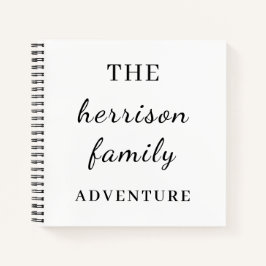 Cuaderno Aventuras Familiares Diseño Mínimo Moderno