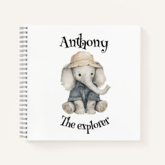 Cuaderno Aventuras Safari Bebés | Animales Acuarela Adorabl